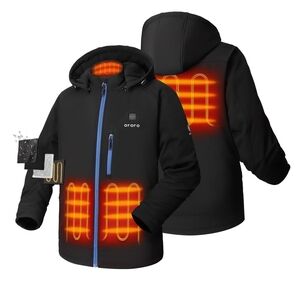 BRAND NEW Ororo Men's Heated Windbreaker Jacket - Black